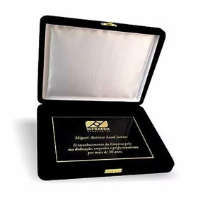 Placa em Metal Nobre para Brindes com Logo