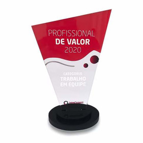 Troféu Corpo em Acrílico Cristal Personalizado com Logo