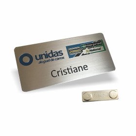 Crachá em aço inox Personalizado