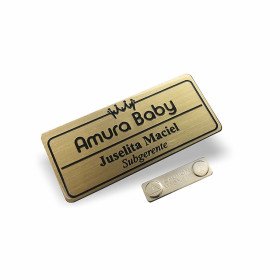 Crachá em metal nobre com verniz especial Personalizado