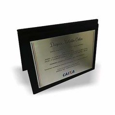 Placa em Aço Escovado com Logo Personalizado