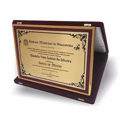 Placa em Metal Nobre com Logo Personalizado