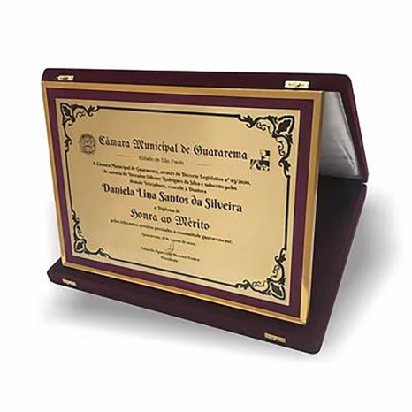 Placa em Metal Nobre com Logo Personalizado