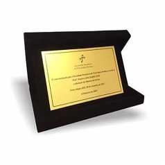 Placa em Metal Nobre com Logo