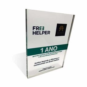 Tombstone em Acrílico Cristal Personalizado