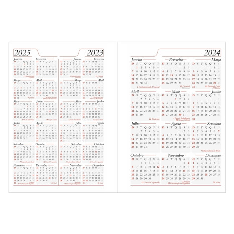 Agenda Diária 2025 em Couro Sintético Promocional