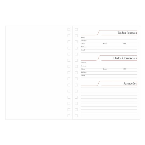 Agenda Diária 2025 Wire-o Personalizada