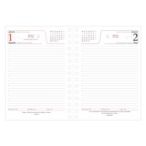 Agenda Diária 2025 Wire-o Personalizada