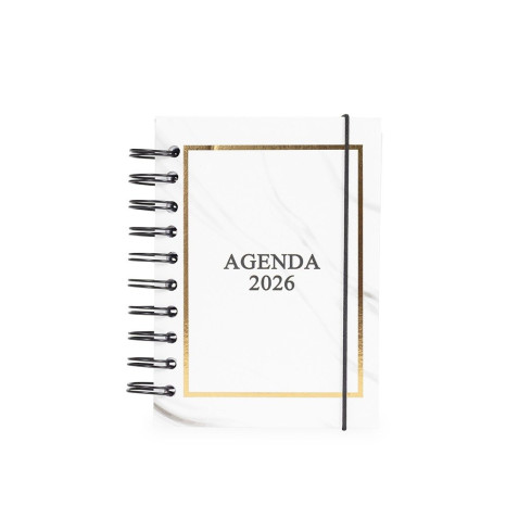 Agenda Diária 2026 Wire-O Personalizada com Logo