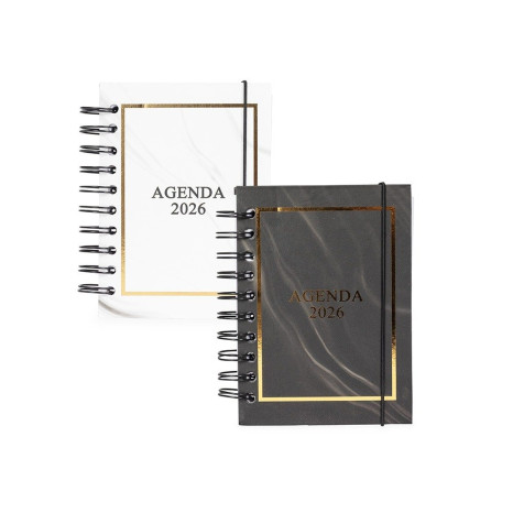 Agenda Diária 2026 Wire-O Personalizada com Logo