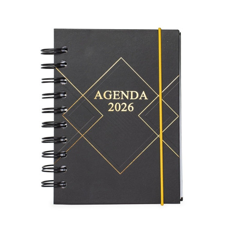 Agenda Diária 2026 Wire-O Personalizada com Logotipo