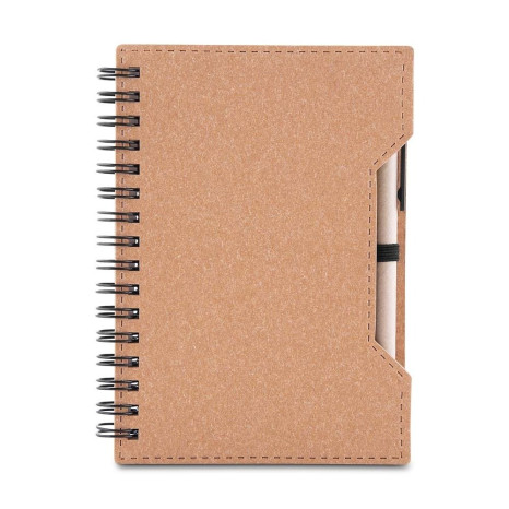 Caderno de Papelão com Caneta Personalizado 