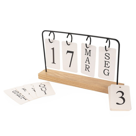 Calendário Madeira com Alça Metal Personalizado