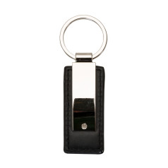 Chaveiro Metal com Couro Promocional