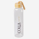 Garrafa de Vidro Com Tampa de Bambu Personalizada