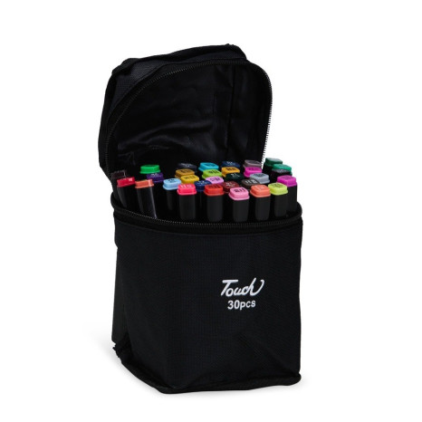 Kit Canetas Marcadoras Pontas Duplas 30 Cores Promocional