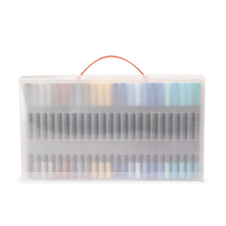 Kit Canetinhas Ponta Dupla Com 72 Cores Personalizada