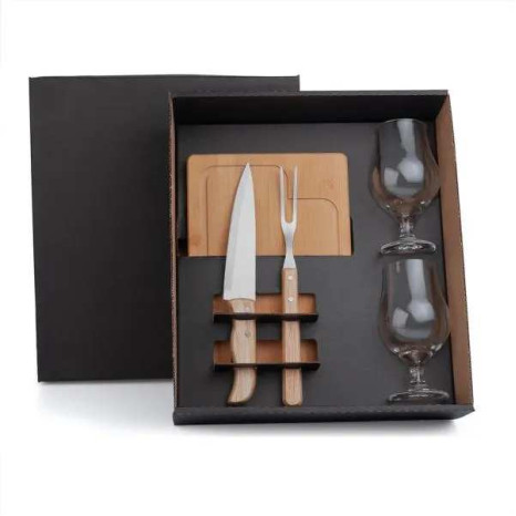 Kit Churrasco com Copos 5 Peças Personalizado 