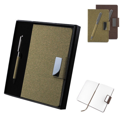 Kit escritório A5 e Caneta Metálica Personalizado