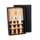 Kit para Churrasco em Bambu / Inox com Logo