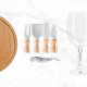 Kit Queijo e Vinho Com Abridor Saca Rolhas 8 Peças com Logo 