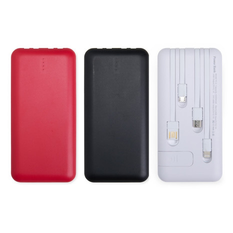 Power Bank 10.000mAh com Lanterna e Multissaídas Personalizado