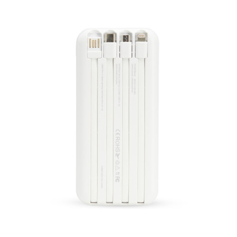 Power Bank 10.000mAh com Carregamento via Indução ou via Cabo Personalizado