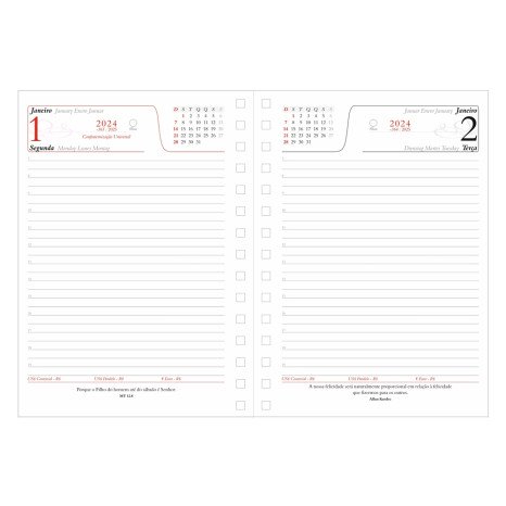 Agenda diária 2025 Personalizada para Brindes