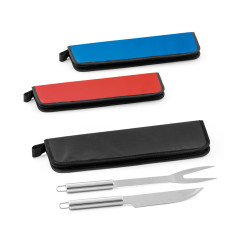 Kit Churrasco 2 Peças com Estojo Colorido Personalizado