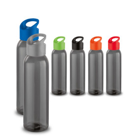 Squeeze Plástico Fumê Com Tampa Colorida