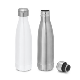 Garrafa para sublimação em aço inox de parede dupla térmica, isolada a vácuo, com tampa em aço inox 510 mL personalizado