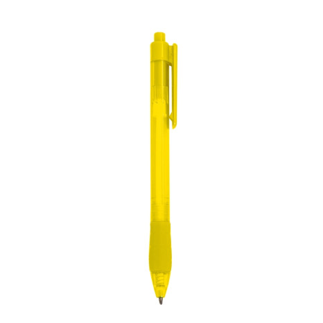 Caneta Plástica Translúcida de Clique Personalizada 