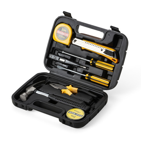 Kit ferramenta 8 pçs estojo plástico para brinde