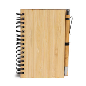 Bloco de anotações ecológico com caneta com logotipo