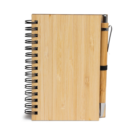 Bloco de anotações ecológico com caneta com logotipo