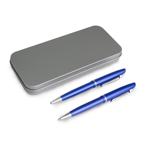 Conjunto Caneta e Lapiseira Metal Personalizado com Logo