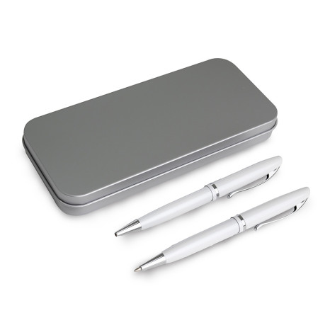 Conjunto Caneta e Lapiseira Metal Personalizado com Logo