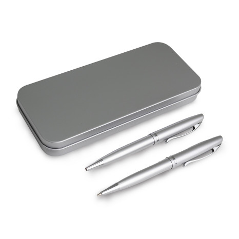 Conjunto Caneta e Lapiseira Metal Personalizado com Logo