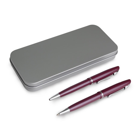 Conjunto Caneta e Lapiseira Metal Personalizado com Logo