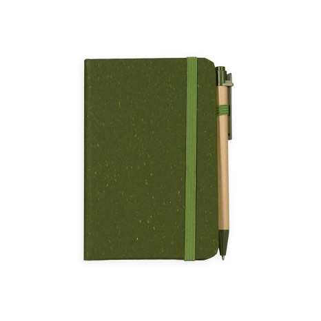 Caderneta Palha de Trigo com Caneta Personalizada