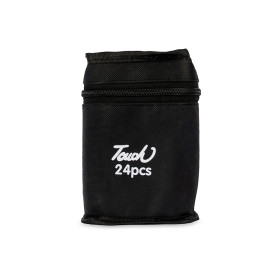 Kit canetas marcadoras pontas duplas 24 cores para empresas