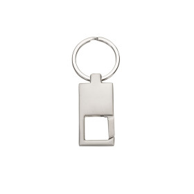 Chaveiro de metal retangular  com logotipo
