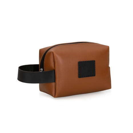 Necessaire de Couro Sintético Personalizada Com Logomarca Para Brindes 