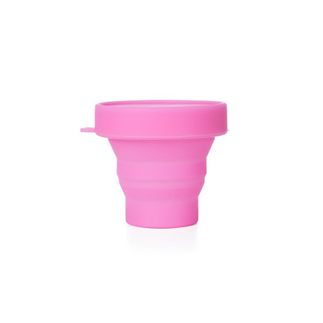 Copo Retrátil de Silicone Personalizado Para Outubro Rosa