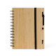 Bloco de Anotações em Bambu com Caneta Personalizado
