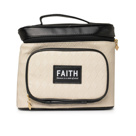 Nécessaire em couro sintético com logotipo