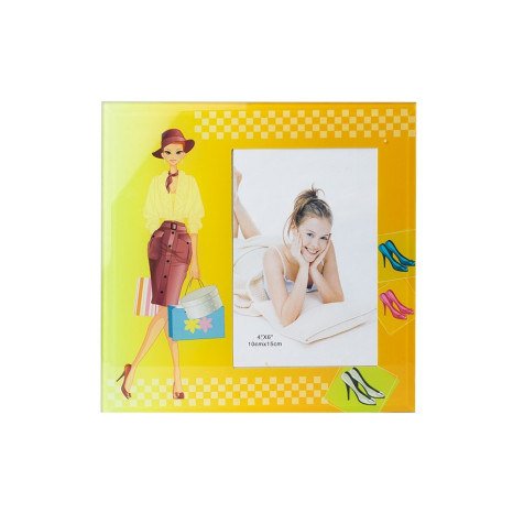 Porta retrato 10x15 cm vidro com logotipo