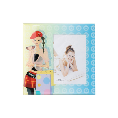 Porta retrato 10x15 cm vidro com logotipo