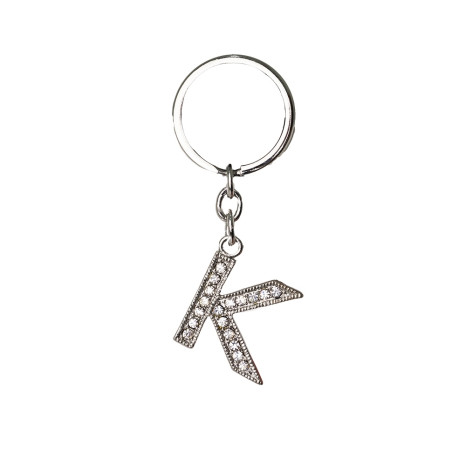 Chaveiro de metal letra k promocional