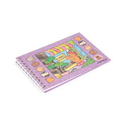 Caderno para colorir desenho animado com logotipo